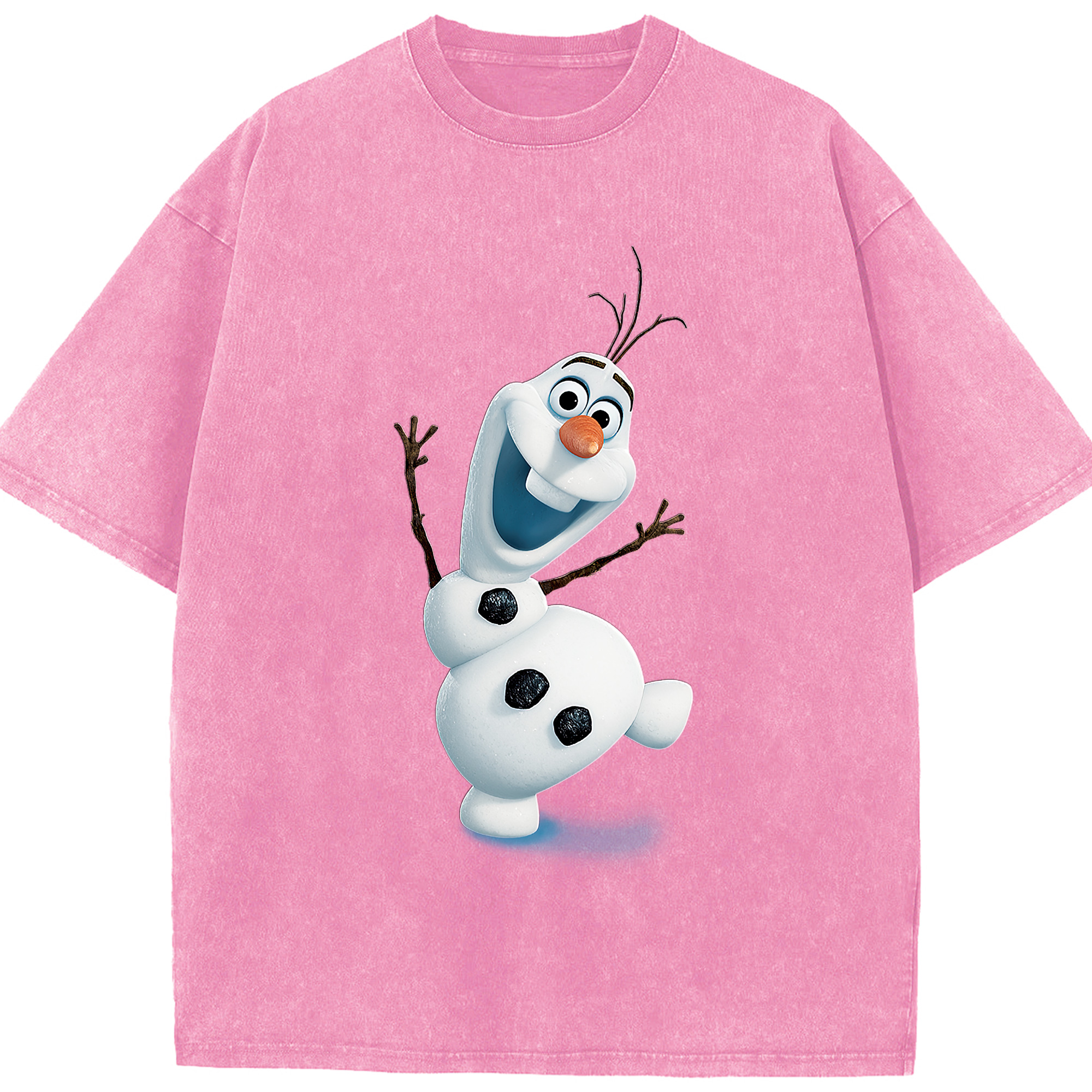 （画像用） アナと雪の女王 アンナ エルサ Frozen Anna Elsa 綿100% ヴィンテージ風 半袖Tシャツ（フロントプリント）